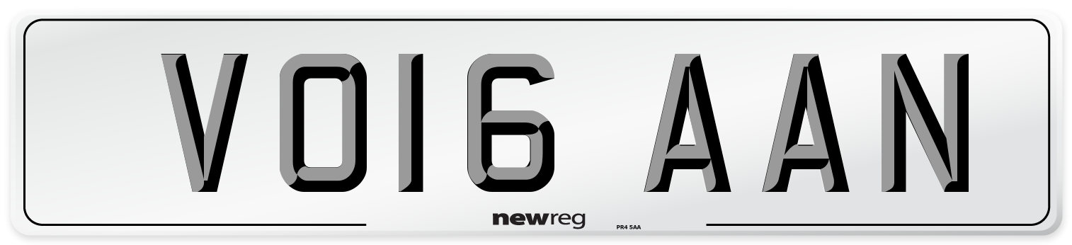 VO16 AAN Number Plate from New Reg
